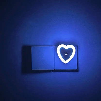 Heart Shaped Light-Control Sensor Night Light for Bedroom