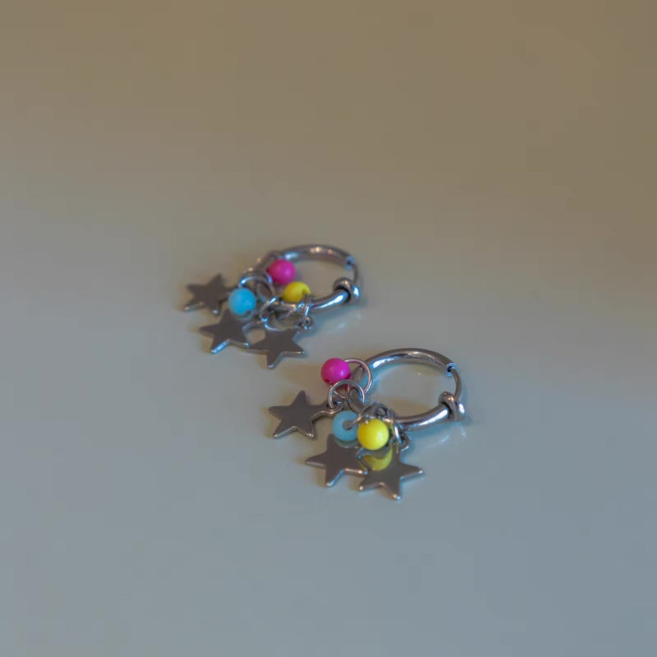 Y2K Vintage Asymmetric Heart and Star Earrings Jewelry